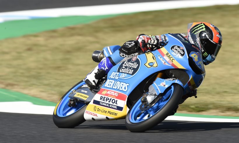 UNDÉCIMA POSICIÓN PARA ARÓN EN EL WARM UP DE MOTO3 EN MOTEGI