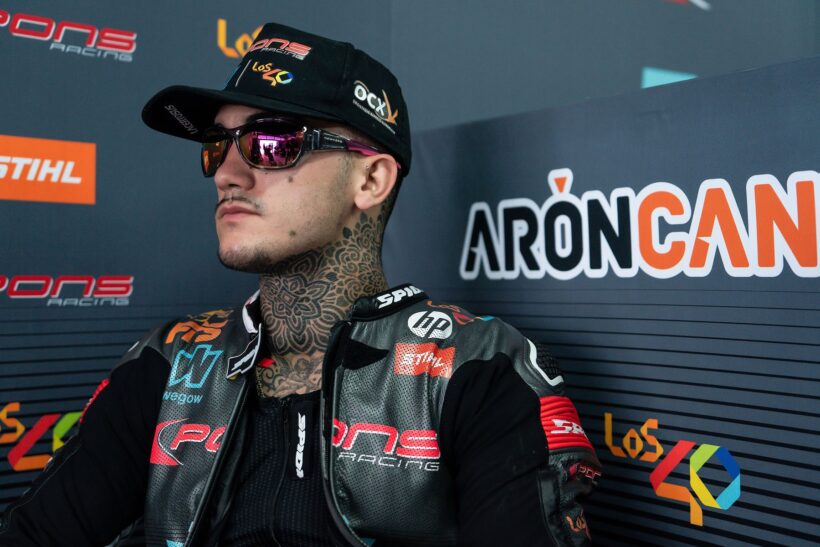 ARÓN DE NUEVO SIN FORTUNA, CAÍDA EN EL BUDDH INTERNATIONAL CIRCUIT