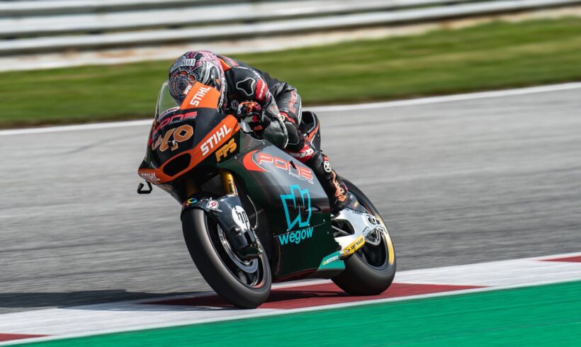 ARÓN DÉCIMO EN LA Q2 DEL #AUSTRIANGP, CON CAÍDA INCLUIDA